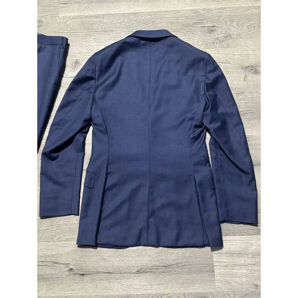 SuitSupply Sienna Int Blue Wool Suit 42L 34x30 Reda Super 130s